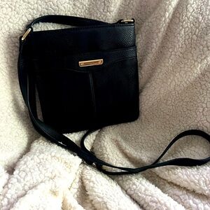 black with gold crossbody